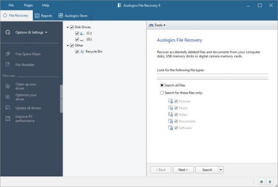 Auslogics File Recovery